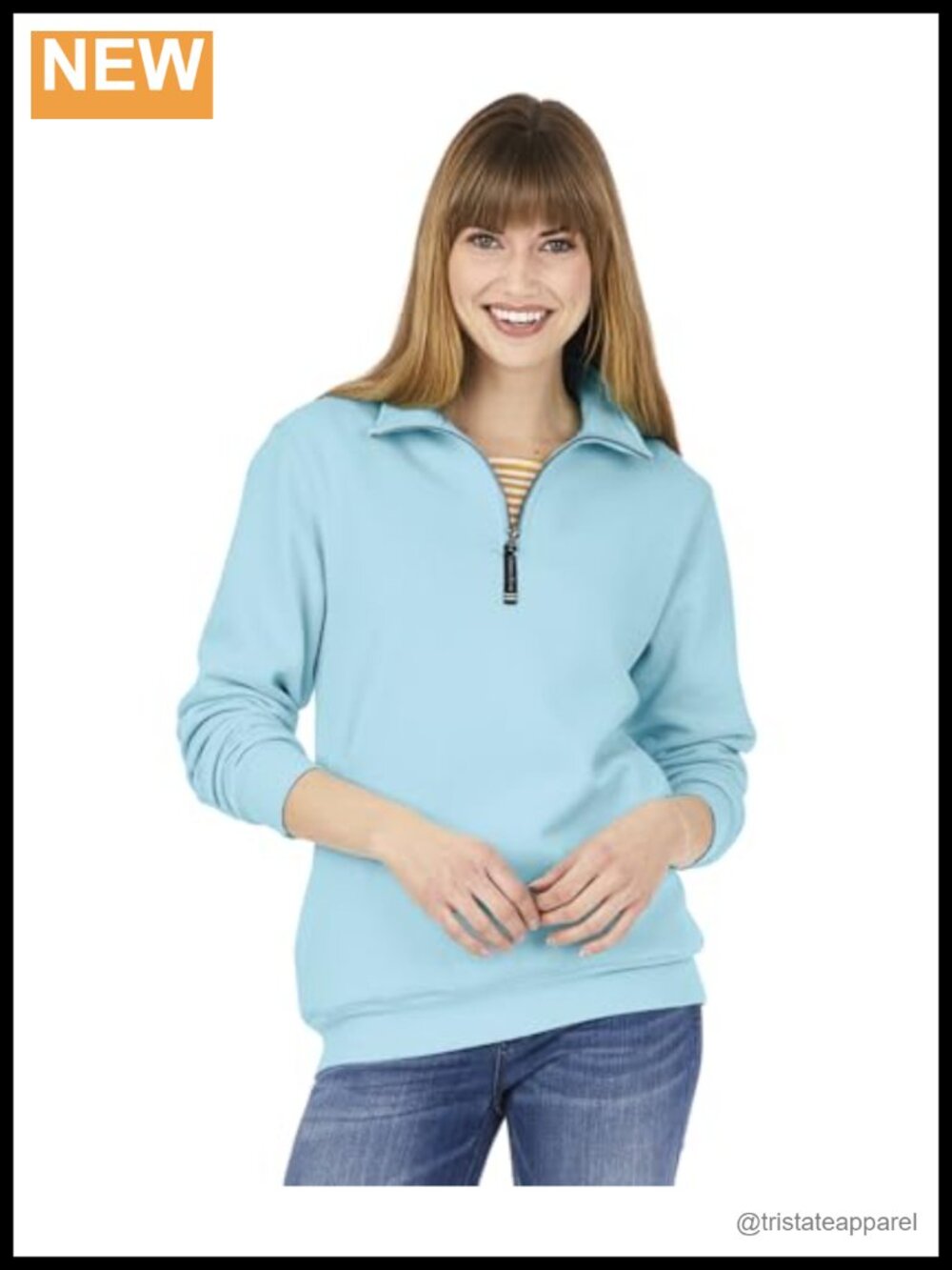 Unisex Crosswind Quarter Zip Sweatshirt Oversized Fit
